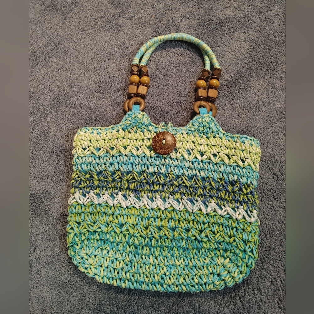 Capelli Multicolor Woven Tote Bag, Purse, Handbag - Picture 2 of 12